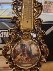 Vintage V. Cort Made In Italy Hollywood Regency Thermometer Plastic 