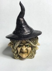 Former Kevin Francis Face Pot Artist Neil Eyre Halloween 4 face wicked witch box