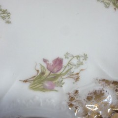 Antique Limoges France PHL 9.25″ Scalloped Edge Plate P.H. Leonard Co. 1890-1914