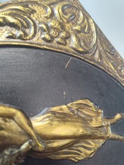 1960s Sears Hollywood Regency Repousse Metal Greek Goddess Plaques Set 11″