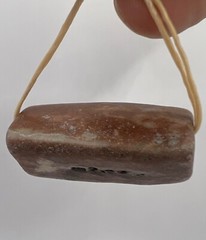 Rare Ancient Old Bactria Era Natural Triangular Jasper Stone Bactrian Bead