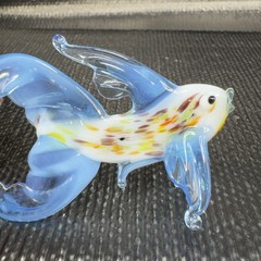 Venetian Art Glass Hand Blown Fish Hand Made Italian Glass Delicate Figurine VTG