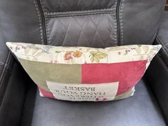 Longaberger Rectangle Pillow “Home Is Where You Hang Your Basket” 15.5″x10″