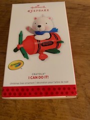Hallmark Keepsake Ornament 2013 I can Do It Crayola Crayons Airplane Plane Jet
