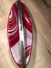 Vintage Marbled Oxblood Akro Agate Style Trinket Dish