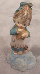 Betsey Clark Figurine Vintage 1975 Hallmark Cards 3” Girl with Star & Bird