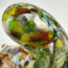 Fitz and Floyd Art Glass Frog Figurine Multicolor Millefiori Hand‑Blown Display