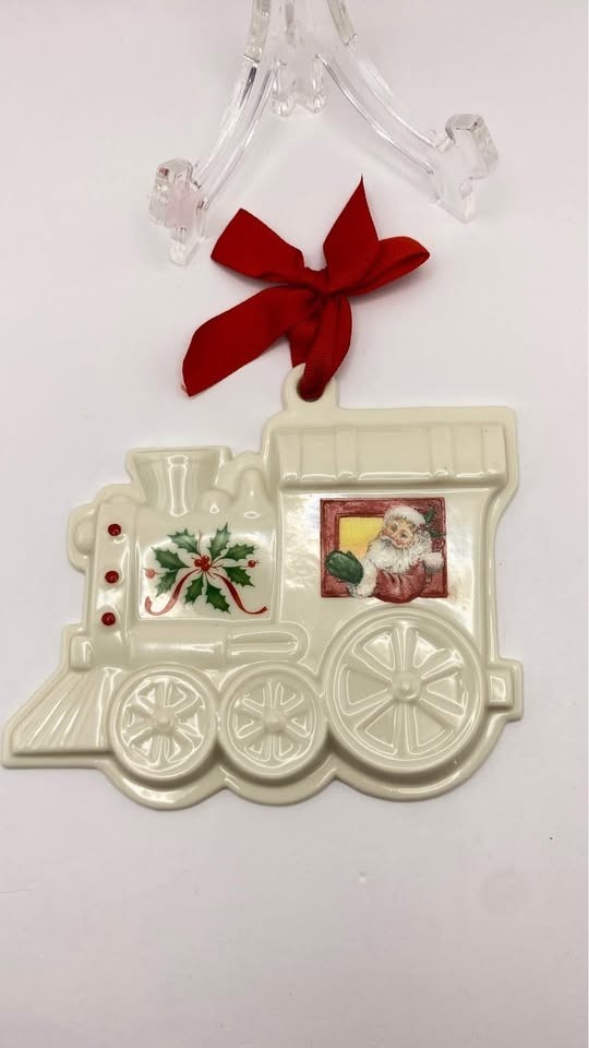 Lenox Holiday Train Cookie Press W/Red Ribbon New in Original Packaging Vintage