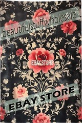 Gothic Wall Tapestry Crimson Rose Regal luxurious ornate bloom 59X82 in