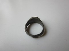 very rare ancient Viking engraved massive small bronze ring with runes. IX – X A