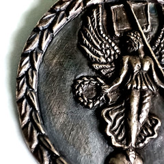 29-27 BC Ancient Roman Legionary SILVER Pendant Depicting High Detailed Victoria