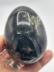Vtg Dark Green Polished Jasper Stone Egg Shaped 3″ long