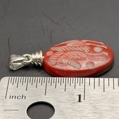 Afghanistan Ancient seal intaglio near eastern rare stone agate Bead Amulet