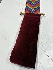 Vtg Bargello Needlepoint Bell Pull Hanging Excellent 53”