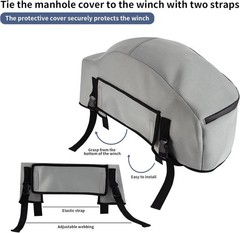Winch Cover Heavy Duty UV-resistant Waterproof Winch Protective Cover.