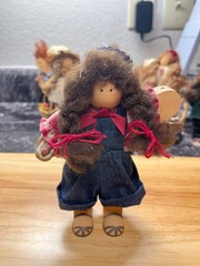 Lot of 9 vintage ladie and friends collectible folk art 1980-1990’s