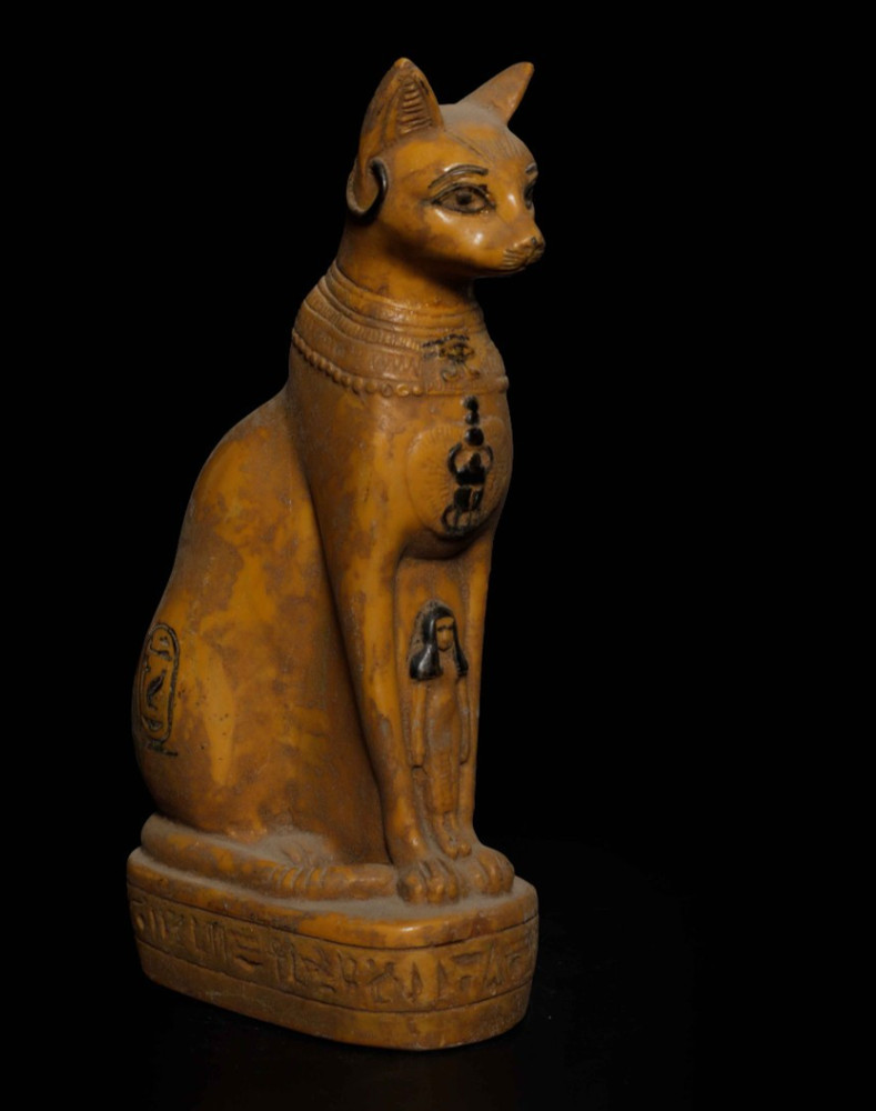 Authentic Ancient Egyptian Antiques Rare Goddess Bastet Statue Figurine BC