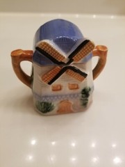Dutch Windmill Container Occupied Japan Crazed Vintage