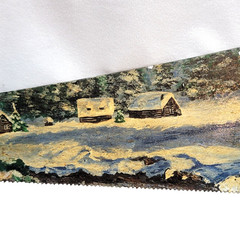 Folk-Art Oil Painting on a Vintage Hand Saw – Winter Deer Scene – Artist Signed