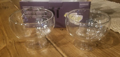 Oggi Double Wall Stemless Margarita Glasses 10 oz. Set of 2 Hand Made New