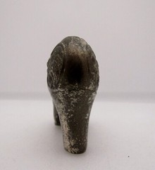 Unbranded Made in Occupied Japan Miniature Metal High Heel Shoe Pin Cushion