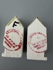 Dexter Bergen Norway Bryggen Miniature Buildings Set Of 7 Handmade 1994 Souvenir