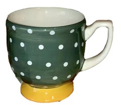 Footed Large Mug PIONEER WOMAN From my Frontier to Yours Polka Dot Green Fun