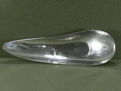 SHIRLEY CHARRON BEAUTIFUL PEWTER MODERNIST SIGNED HAND MADE TRAY HOLDER RARE