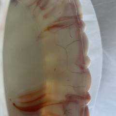 Vintage Akro Agate Marbled Oval Candy Dish