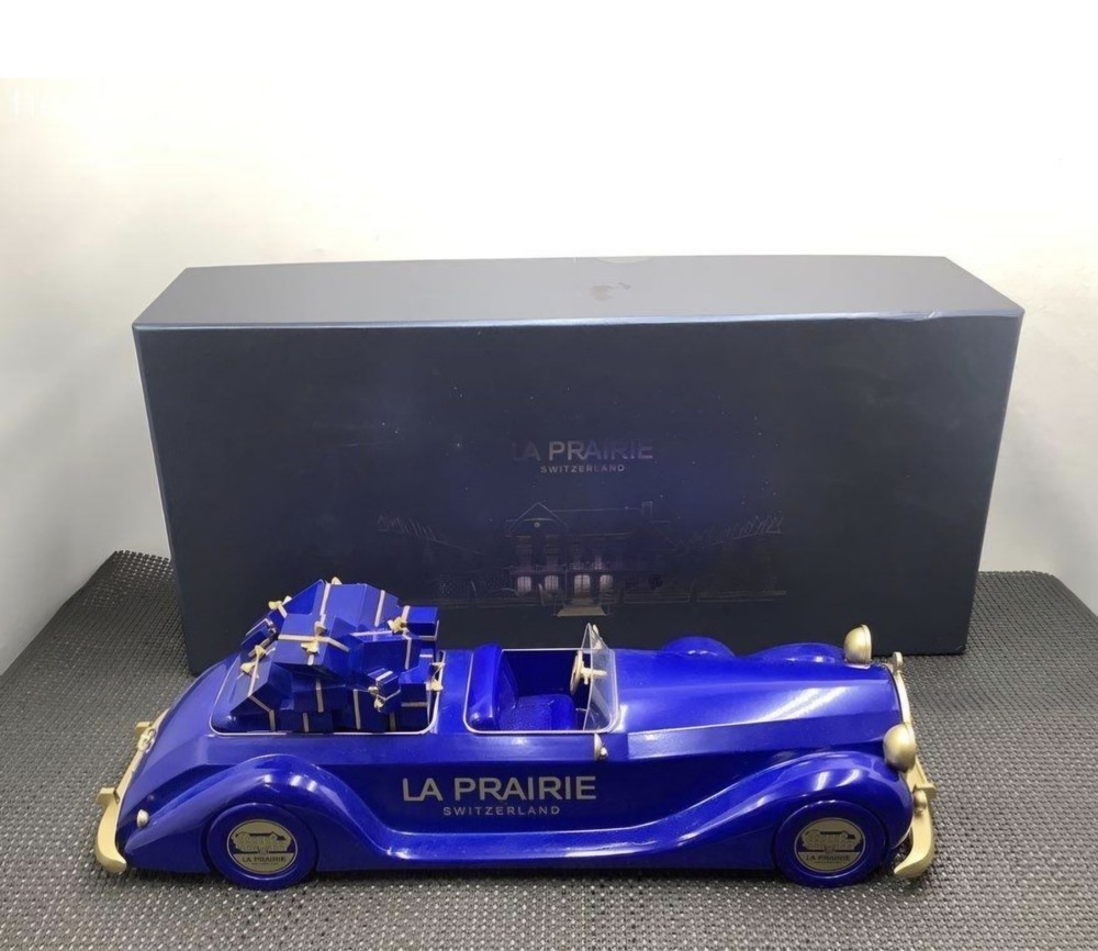 La Prairie Switzerland Large Blue & Gold Luxury Store Display Car w Original Box