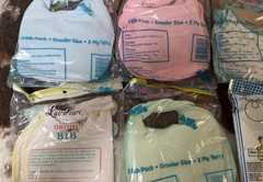 NEW LOT Of 18 Vintage BABY Drool TERRY BIBS & Washcloths In Original Packaging