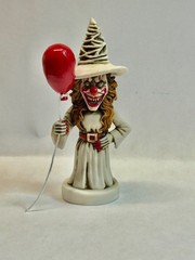 Neil Eyre Designs Halloween Horror Wicked Witch Clown Red Balloon Ver 1 WHITE