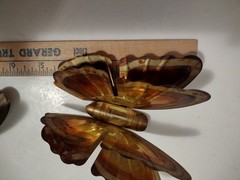 Vintage MCM Homco Set of 3 Metal Brass Copper Hanging Butterflies Wall Art Decor