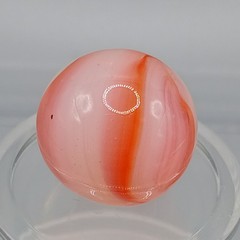 .61″ Peltier NLR Wispy Orange Rainbo Marble- #Q163