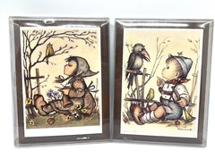 Set Of Two Vintage Hummel Wall Plaques/Switzerland/Pebble Cove Trading Company