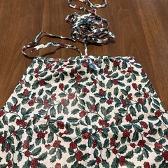 Longaberger Bib Apron – Traditional Holly 30” Deep Pockets