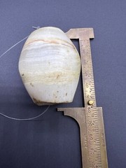 Ancient Old Antique Bactrian Top Alabaster Stone Bead From Balkh Afghanistan