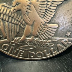 Vintage One Dollar Coin 6” Metal Wall Decor Bronze Color Trivet
