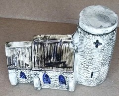 Tey Pottery Britain in Miniature Round Tower Church No 7 Figure Ornament