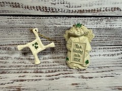 Liffey St. Brigid’s Cross Shamrock Ornament and Irish Angel St Patrick’s Day