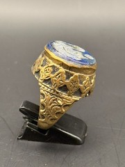 AMAZING RARE ANCIENT ROMAN ERA AUTHENTIC RING LAPIS LAZULI RING ANTIQUE ARTIFACT