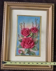 3D Rose Art Handmade Italy Matthias Huber In Original Box 16 Inch x 12 Inch