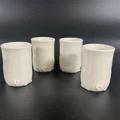 Vintage Fitz and Floyd “PORKY MUG” Cups No handle Set Of 4