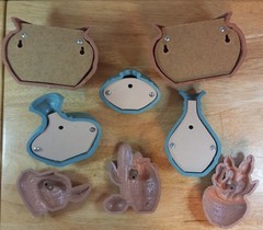 VTG 8pc 1990s Burwood Southwest Western Wall Art Decor Pockets Pots Cactus EUC