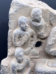Un Touch Ghandharan Art Ghandhra Teaching Buddha Schist Stone Sculptures Panel