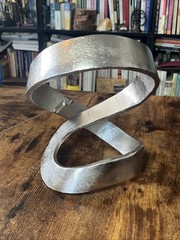 Metal Abstract Ribbon Sculpture Metal Art Modernist Mid Century Mcm