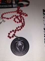 Lot Of 11 Items Sherrilyn Kenyon Keychain Necklace, Sticker bookmark cards, colo