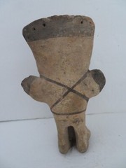 Pre Columbian Peru Warrior Head on Stand