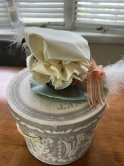 Vintage Pipkin & Bonnet Miniature Replica Pink Bibi Hat And Box Ireland 1990’s