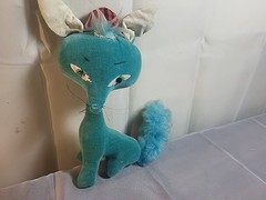 1965 Kamar Blue Scruffy Fox With Hat Rare